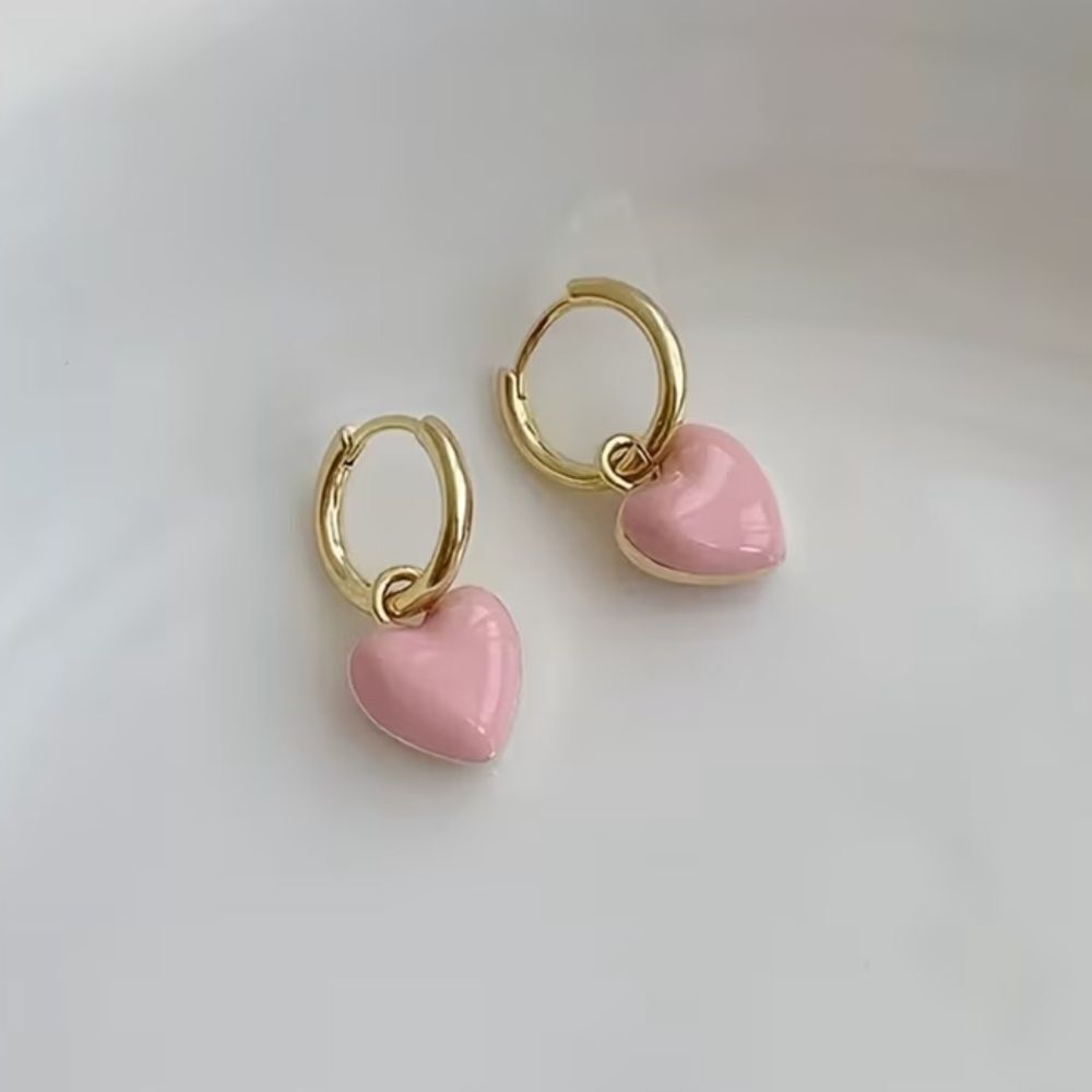 Heart Hoop Earrings N1849